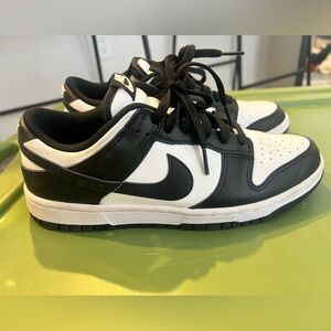 Nike Black and White Dunk Low Sneakers